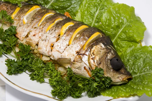 Fischkarpfen gefüllt — Stockfoto