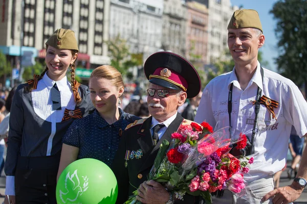 Parade Victory on May 9, 2013 Kiev, Ukraine — Stock Photo, Image