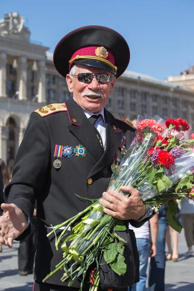 Parade overwinning op mei 9, 2013 kiev, Oekraïne — Stockfoto