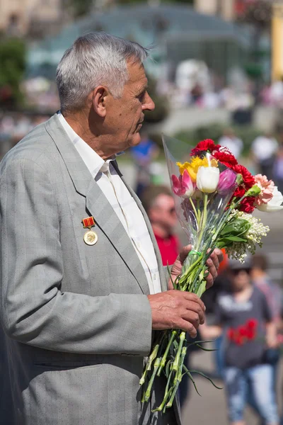 Parade overwinning op mei 9, 2013 kiev, Oekraïne — Stockfoto