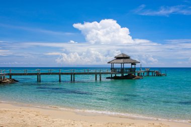 ahşap iskele, Tayland.