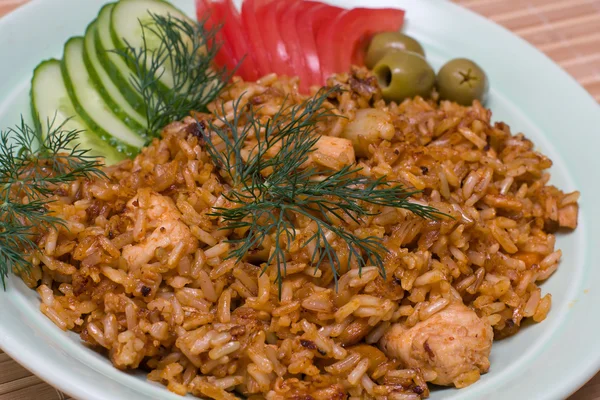 Chicken curry with rice — Stock Photo, Image