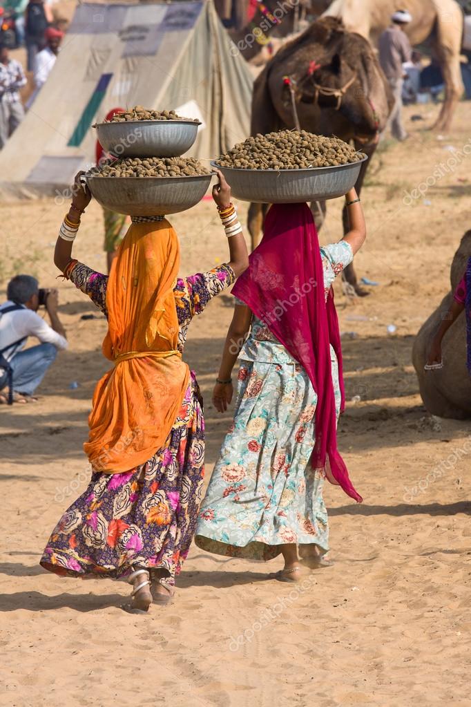 Pushkar camel mela. Rajasthan, Índia. — Fotografia de ...