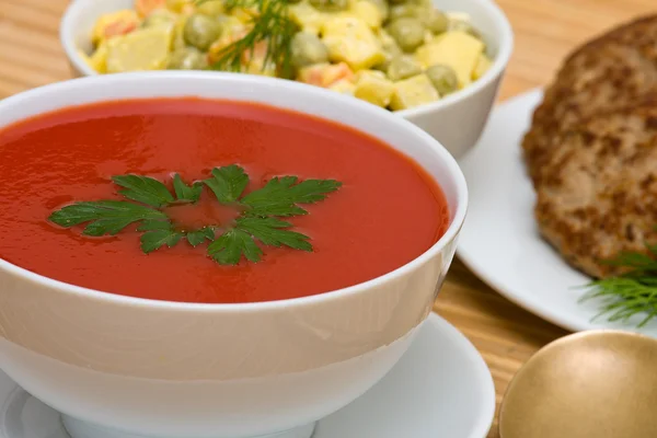 Sopa de creme de tomate — Fotografia de Stock