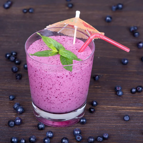 Blueberry - strawberry smoothie — Stock Photo, Image