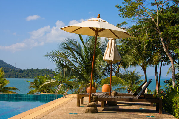 Swimming pool near the sea