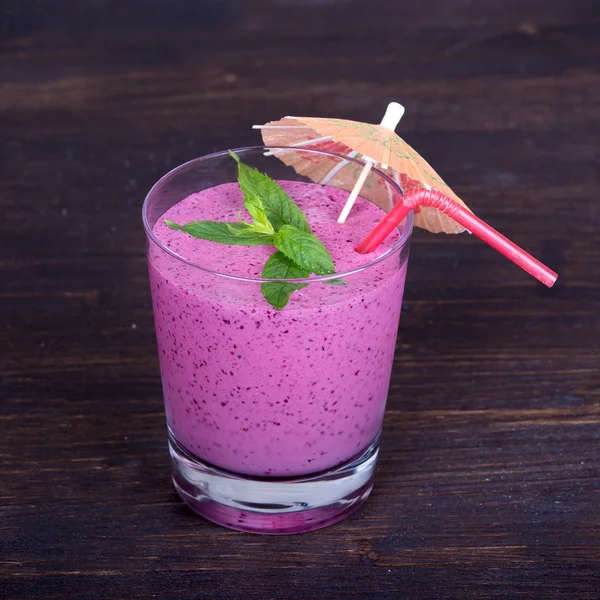 Blueberry - strawberry smoothie — Stock Photo, Image