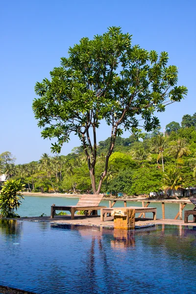 Swimming pool by the sea ,Thailand — Stock Photo, Image