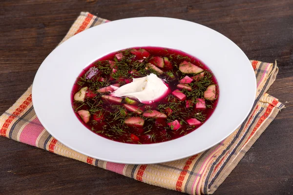 Kalte Rote-Bete-Suppe — Stockfoto