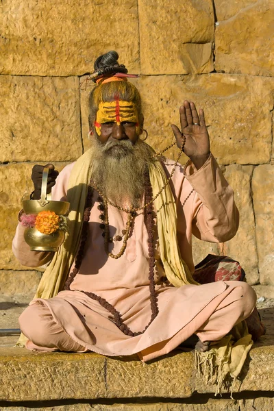 Indická sadhu (svatý muž) — Stock fotografie