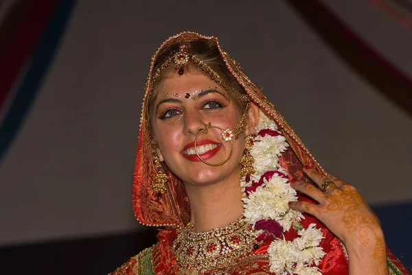 Concurso indio de moda. Feria de Pushkar (Pushkar Camel Mela  ) — Foto de Stock