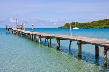 ahşap iskele, Tayland.