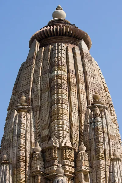 Temple sculpté en pierre à Khajuraho, Madhya Pradesh, Inde — Photo