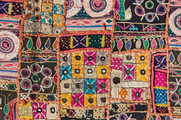 Indian patchwork carpet in Rajasthan, Asia — Stock Photo, Image