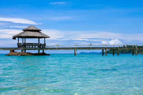 Molo di legno, Thailandia . — Foto Stock