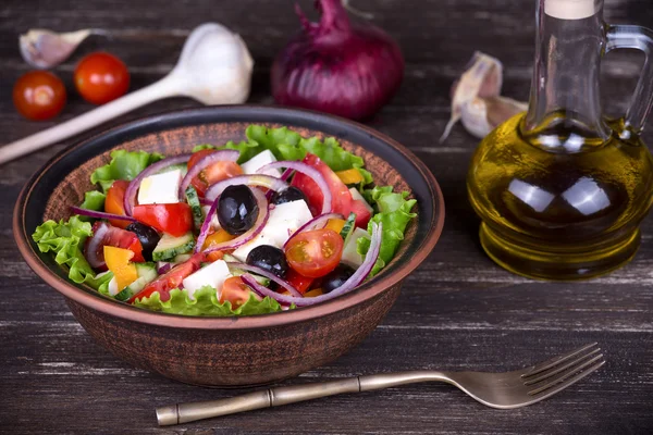 Taze sebze salatası. — Stok fotoğraf