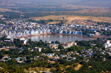Pushkar, Hindistan. Üstten Görünüm.
