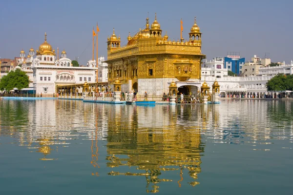 Zlatý chrám v Amritsaru, Paňdžáb, Indie. — Stock fotografie