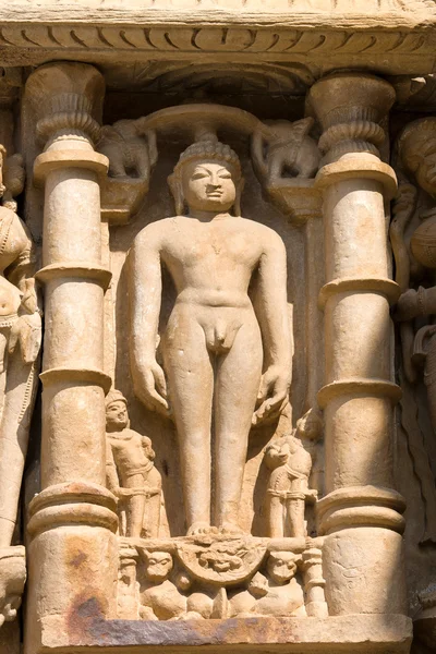Templo esculpido em pedra em Khajuraho, Madhya Pradesh, Índia — Fotografia de Stock