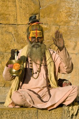 Indian sadhu (holy man) clipart