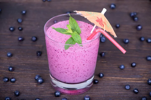 Blueberry - strawberry smoothie — Stock Photo, Image
