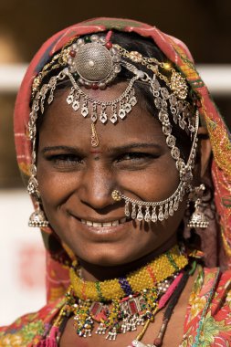 Hindistan rajasthani kadın portresi