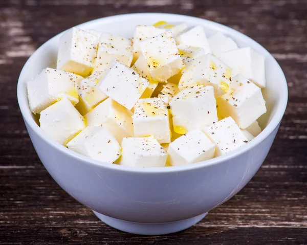 Formaggio feta fresco — Foto Stock