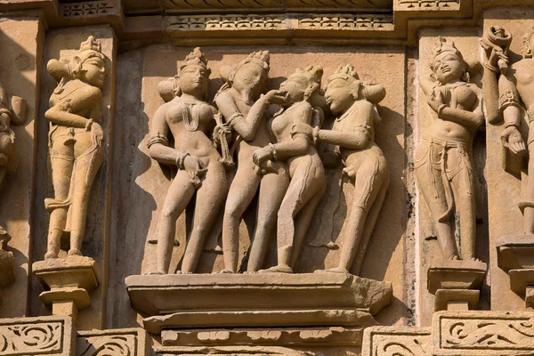 Erotische tempel in khajuraho, india. — Stockfoto