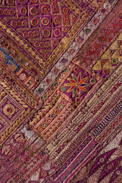 Indian patchwork carpet in Rajasthan, Asia — Stock Photo, Image