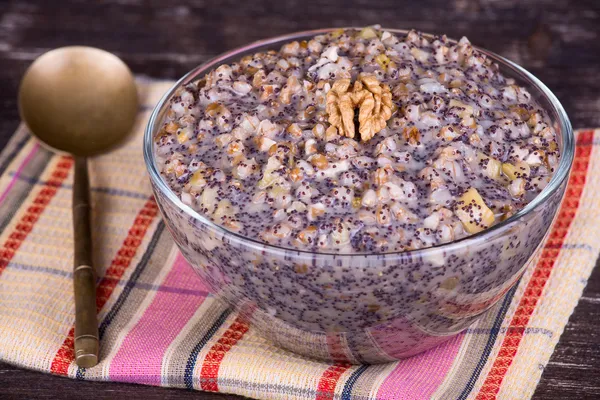 Close up on traditional Christmas kutia dish — Stock Photo, Image