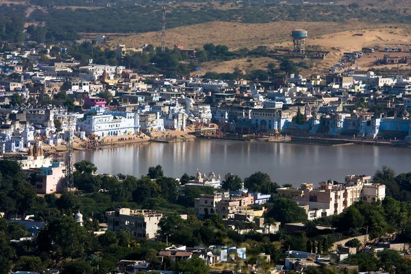 Pushkar, india. bovenaanzicht. — Stockfoto