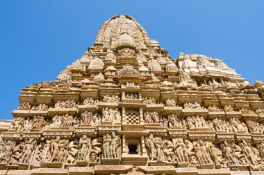 Kandariya Mahadeva Hindu Temple at Khajuraho in the Madhya Pradesh region of India. clipart