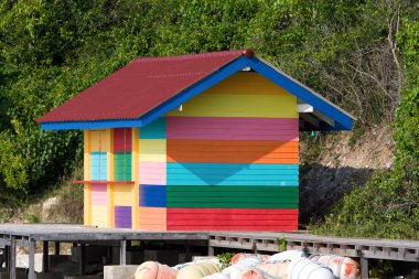 varicolored beach house, Tayland