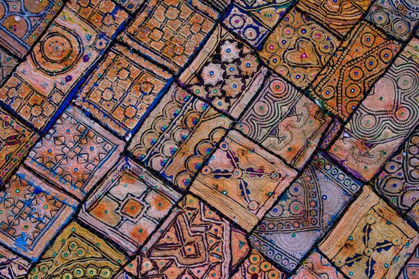 Panno da parete patchwork indiano Rajasthani — Foto Stock