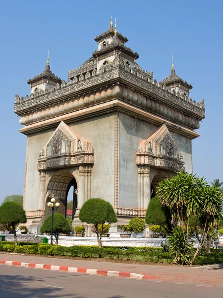 Patuxai pomnik w vientiane, laos — Zdjęcie stockowe