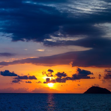 Tayland 'da güzel bir gün batımı.