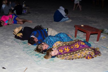 Dolunay parti içinde koh Samui, Tayland.