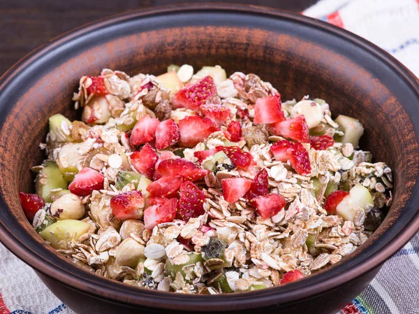 Muesli with lots of dry fruits, nuts, berries and grains — Stock Image Muesli with lots of dry fruits, nuts, berries and grains Stock Picture