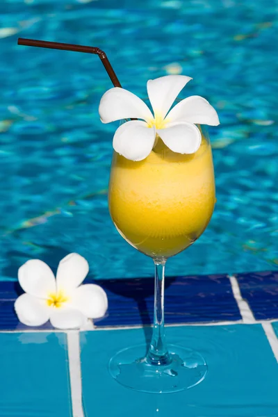 Cóctel tropical en la piscina — Foto de Stock