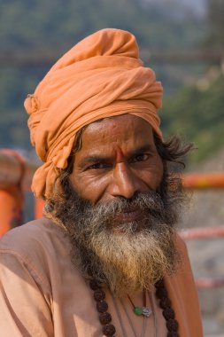 Hint sadhu (Kutsal adam). devprayag, uttarakhand, Hindistan.