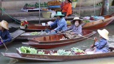 Damnoen saduak yüzen Pazar. Bangkok, Tayland