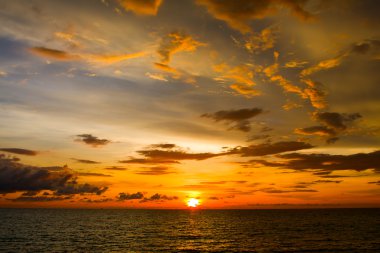 güzel sunset Beach, Tayland.