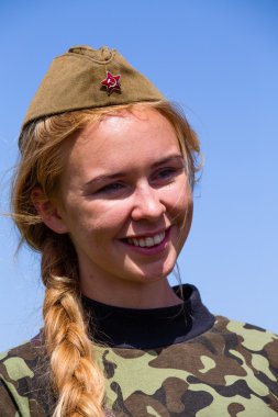 kırmızı yıldız tarihi club üyeleri tarihsel Sovyetler İkinci Dünya Savaşı tarihi canlandırma sırasında üniforma giymek