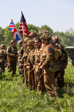 kırmızı yıldız tarihi club üyeleri tarihsel Amerikan üniforması İkinci Dünya Savaşı tarihi canlandırma sırasında giymek.