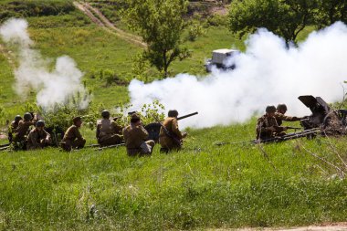 kırmızı yıldız tarihi club üyeleri tarihsel Sovyetler İkinci Dünya Savaşı tarihi canlandırma sırasında üniforma giymek