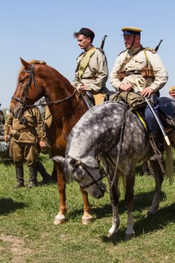 kırmızı yıldız tarihi club üyeleri tarihsel Sovyetler İkinci Dünya Savaşı tarihi canlandırma sırasında üniforma giymek