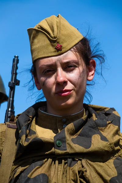 kırmızı yıldız tarihi club üyeleri tarihsel Sovyetler İkinci Dünya Savaşı tarihi canlandırma sırasında üniforma giymek