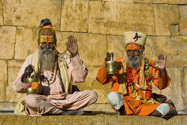 Indiano sadhu (homem santo ) — Fotografia de Stock