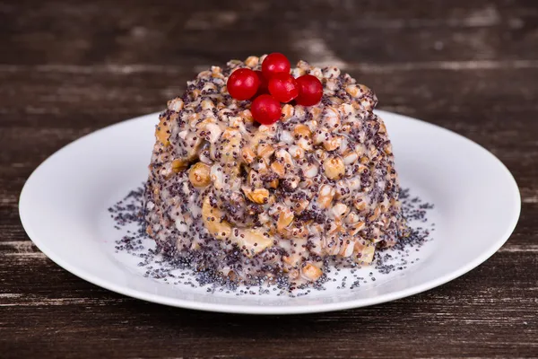 Close up on traditional Christmas kutia dish — Stock Photo, Image