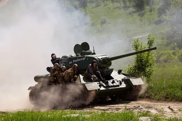 Historical reenactment of WWII in Kiev, Ukraine — ストック写真